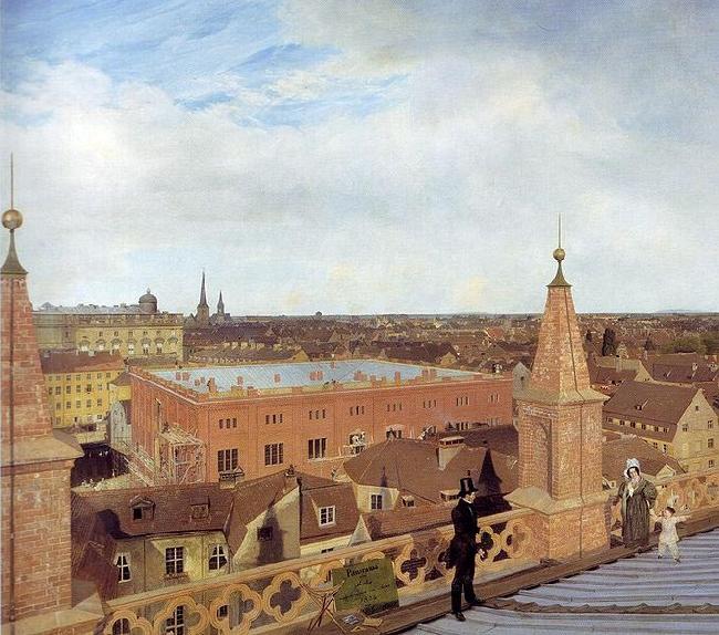 Eduard Gaertner Panorama of Berlin. oil painting image